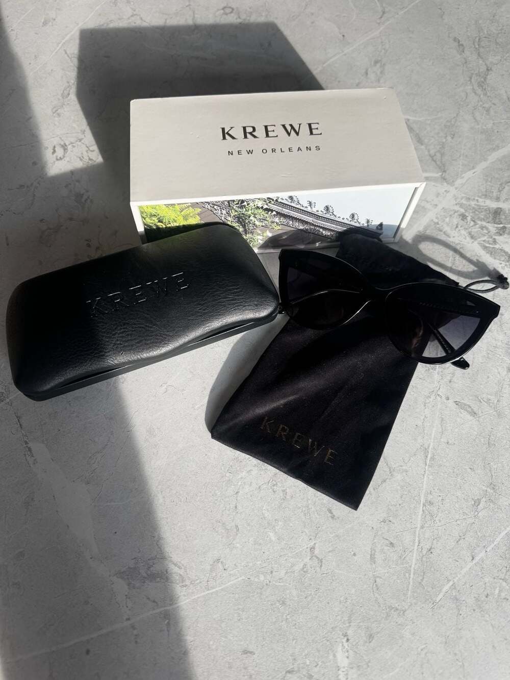 Krewe - Monroe Sunglasses in Black and Crystal